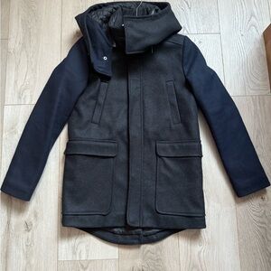 Mackage Kids Wool Coat in Black and Navy size 12